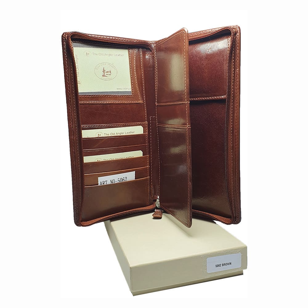 ארנק עור איטלקי גדול Old Angler Italy דגם 8062 – יוקרה, סדר ונוחות יומיומית – תמונה 7